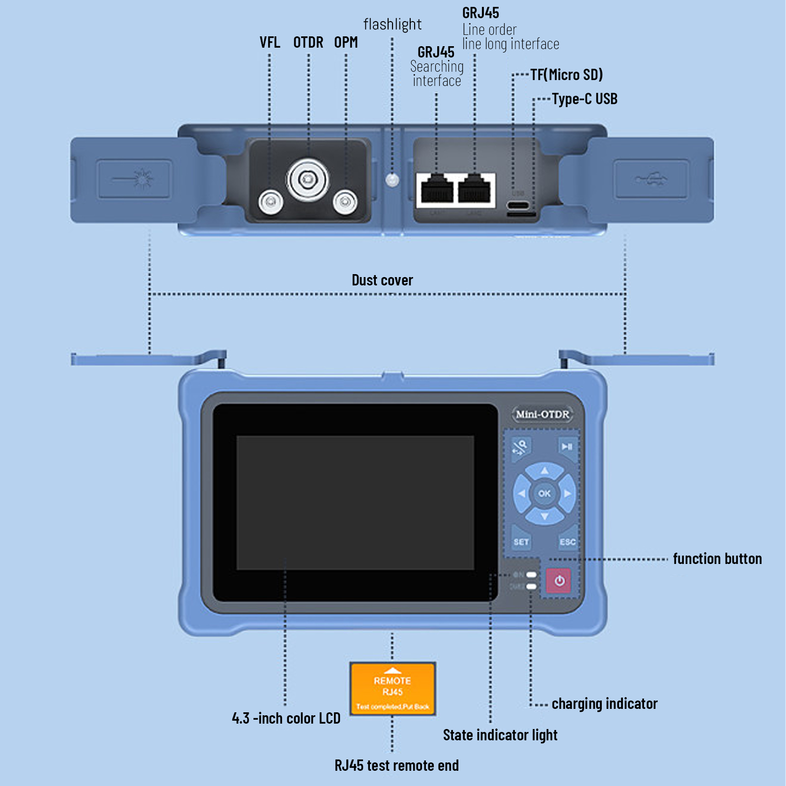 NOVKER NK4000D OTDR, Dual Wave - Optical Time Domain Reflectometer Otdr 1310 1550Nm ulasan dan harga